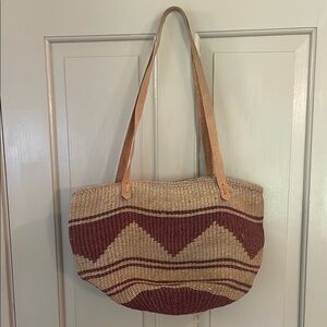 Authentic Sisal Woven Tote with Zipper